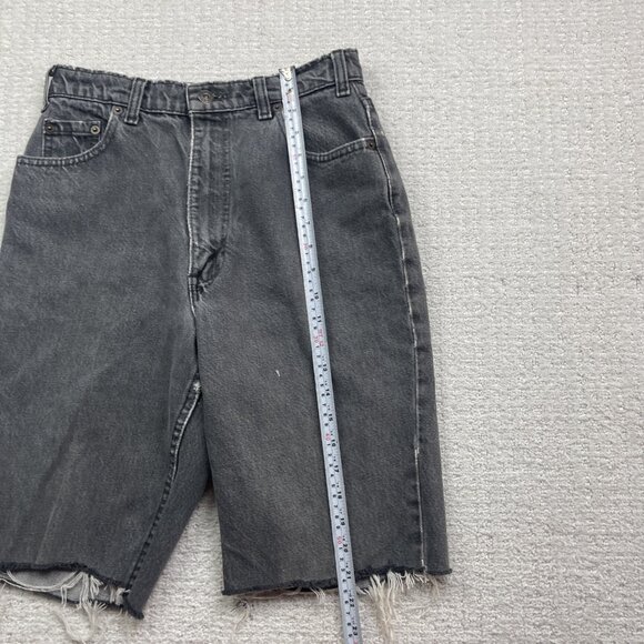 Vintage Levis 531 Grey Denim Shorts Mens 28 Made Canada Cutoff Distressed 90s - Picture 8 of 15
